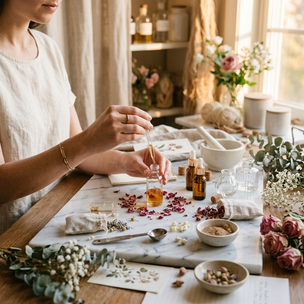 Artisan perfume creation at Shine studio